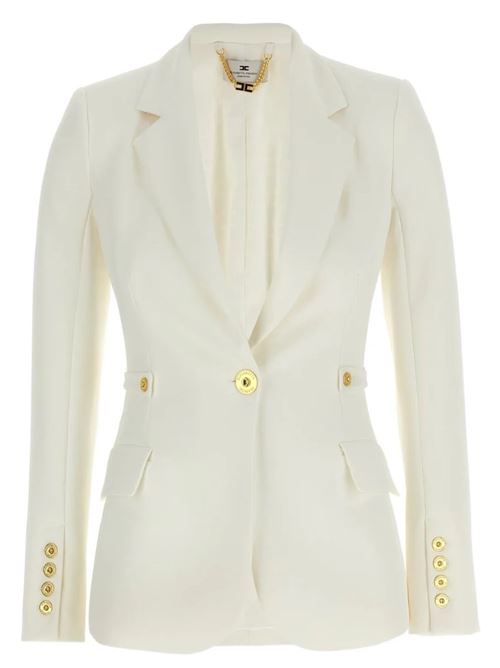 Giacca in crêpe leggero con dettagli gioiello ELISABETTA FRANCHI | GI17556E2.360